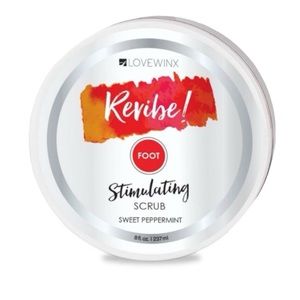LOVEWINX REVIBE! STIMULATING FOOT SCRUB IN SWEET PEPPERMINT 237ML - NEW/SEALED